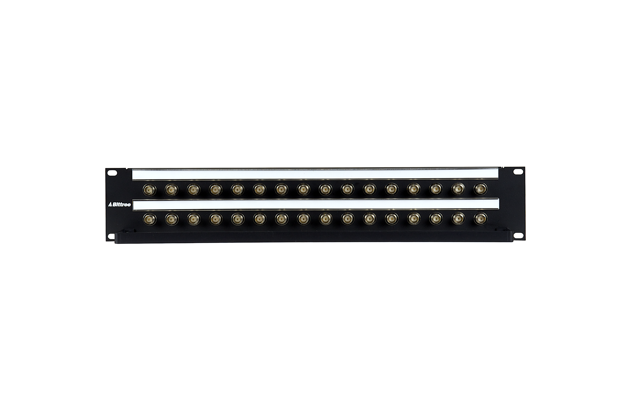 BNC Coaxial Bulkhead Patch Panel, 2x16, 2 RU