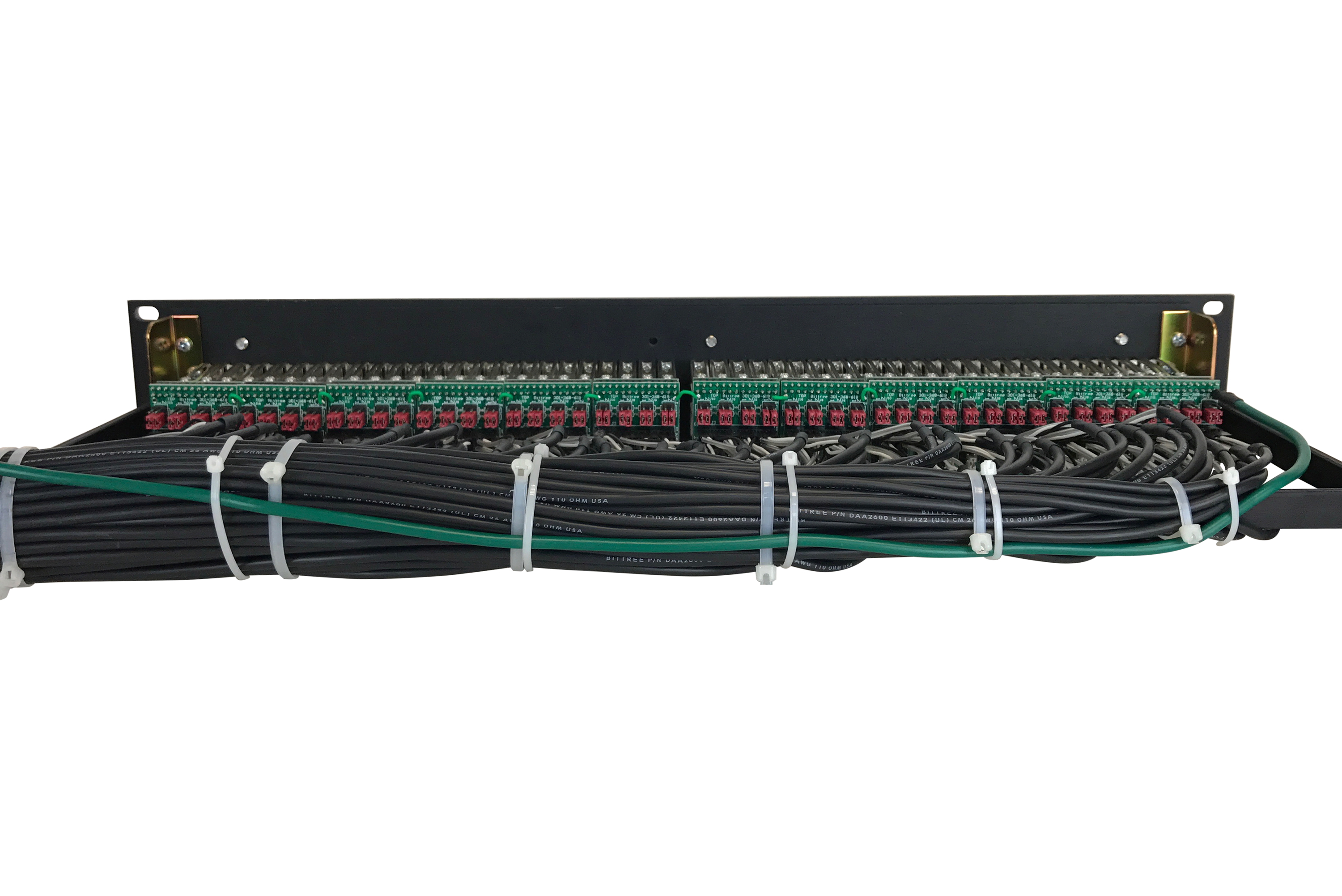 Speaker Level 1/4 Inch Long-Frame Audio Patchbay, 2 RU, Barrier Strip